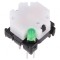 Comutator Tastatură Alb cu LED Verde 0.1A 28VDC