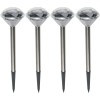 Lampa solara LED Cristal, inaltime 34 cm, iluminare alb, tip tarus, set 4 bucati, Home