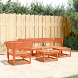 VidaXL Set mobilier pentru grădină 4 piese,maro ceruit, lemn masiv pin