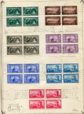 1928 , Lp 81, 50 de ani de la unirea Dobrogei , serie in bloc de 4 - stampila aniversara / coala carton