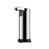 Dispenser pentru sapun lichid/dezinfectant, flippy, cu senzor infrarosu de miscare, din otel inoxidabil, 250 ml, 19 x 11 cm, gri