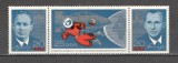 D.D.R.1965 Cosmonautica:Vizita cosmonautiilor sovietici-streif SD.176, Nestampilat