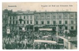 4141 - Cernauti, Bucovina, Market - old postcard - used - 1912, Circulata, Printata