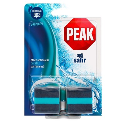 Odorizant pentru bazin wc baie Peak WC Apa Azur, marin, 2 x 50 g foto