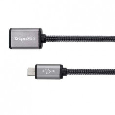 CABLU PRELUNGITOR USB-MICRO USB 1M KRUGER&amp;amp;amp;MAT foto