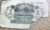BNKSTR01DE Bancnotă Germania Imperială (WWI) - 1 Mark 1914, Darlehnskassenschein, de colecție