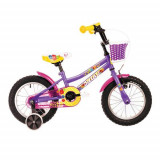 Bicicleta Copii DHS 1402, roti 14 Inch, Sistem franare V-brake Torpedo, Mov