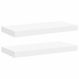 Cumpara ieftin Rafturi de perete suspendate, 2 buc., alb, 50x23,5x3,8 cm, MDF