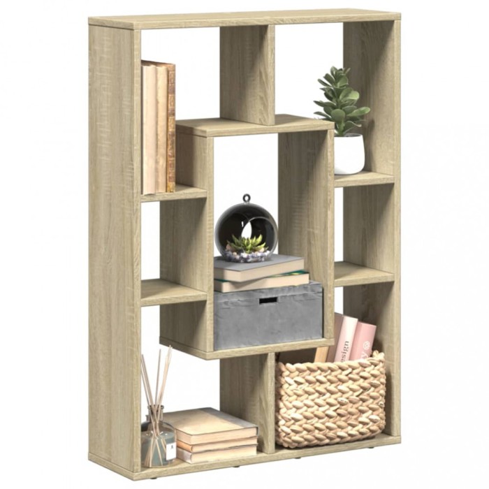 Gossi biblioteca, stejar sonoma, 63x20x90 cm, lemn prelucrat