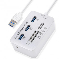 USB HUB 3.0 Cititor de carduri SD Multi Splitter Port pentru computer Macbook PC Laptop USB 2.0 C foto