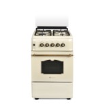 Aragaz Studio Casa Monza Retro F4G 50/55G, 4 arzatoare gaz, cuptor gaz, aprindere electrica, grill, 50/55 cm, crem