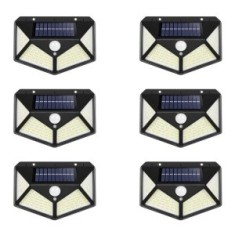 Pachet 6 Lampi cu LED incarcare solara si senzor de miscare cu 100 LEDURI