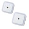 Set 2 lampi de veghe, LED, Senzor ambiental, Model patrat, Alb