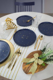 Cumpara ieftin Set 6 farfurii intinse ST038104F993, Keramika, &Oslash;27 cm, gresie, albastru