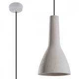 Lampa Suspendată Empoli Gri Beton 1 Bec Tub Industrial De Interior