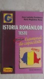 Anca Luminita Dumitrescu, Maria Magdalena Novac - Istoria romanilor. Teste pentru examenul de capacitate (vezi detalii pentru livrare in tara)