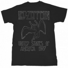 Tricou Unisex Led Zeppelin: USA 1977 foto