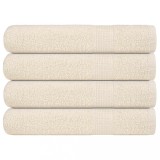 vidaXL Prosoape 4 buc crem 100x200 cm 360 g/m&sup2; 100% bumbac
