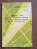 Schema tip pentru amenajarea unei suprafete irigata prin aspersiune