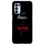 Husa compatibila cu Oppo A5 (2020) model Angel &amp;amp; Demon, Silicon, TPU, Viceversa, Transparent, Carcasa