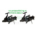Set 2 Mulinete Pescuit Crap Aviator DP80FR, 11 Rulmenti, Tambur LongCast, Baitrunner, Tambur Rezerva