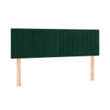 Cumpara ieftin Tablii de pat, verde inchis, 144x5x78/88 cm, catifea