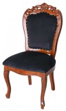 Scaun lemn mahon cu tapiterie catifea neagra MAR112