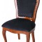 Scaun lemn mahon cu tapiterie catifea neagra MAR112