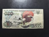 INDONEZIA 20.000 RUPII 1992 SUPERBĂ