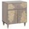 vidaXL Dulap de noapte Gri 50 x 33 x 60 cm Lemn masiv de mango 4018783