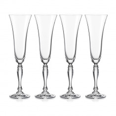CRYSTALEX VICTORIA Set 4 pahare sampanie pentru miri si nasi 180ml, Bohemia Cristal foto