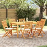 VidaXL Scaun pliant 6 pcs Alb 49 x 57.5 x 92cm Lemn masiv de acacia