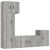 Cumpara ieftin Set dulapuri TV, 5 piese, gri sonoma, lemn prelucrat