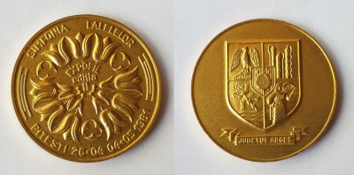 Simfonia lalelelor Pitesti 1981 editia a 2a, placheta RSR, Medalie rara foto