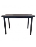 Masa extensibila living si bucatarie, DM4 Maxima, blat MDF Furniruit, lemn masiv, colturi rotunjite, 6 persoane, 120-150x70x76 cm, wenge