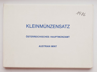 M01 Austria set monetarie 8 monede 1986 2 5 10 50 grosch 1 5 10 20 Schilling PF foto