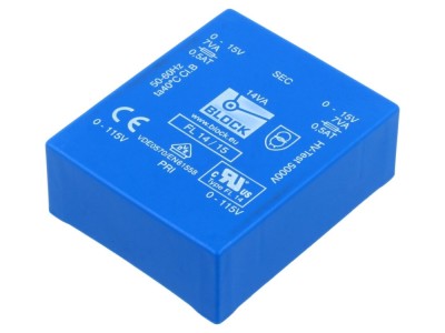Transformator &amp;icirc;ncapsulat 14VA 15V foto