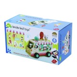 Furgoneta cu inghetata din lemn premium - Penguin's Gelato Van - 6 piese cu pinguin si inghetate - Tender Leaf Toys, LUDICUS GAMES SRL