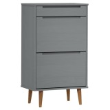 Cumpara ieftin Pantofar "MOLDE", gri, 59,5x35x103 cm, lemn masiv de pin