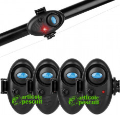 Set 4 x Avertizor/senzor sonor si optic cu prindere direct pe lanseta model 2022 foto