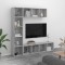 vidaXL Set dulap TV/cărți, 3 piese, sonoma gri, 180x30x180 cm