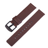 Curea piele naturala compatibila Xiaomi Watch S1 Active, telescoape Quick Release, 22mm, Maro