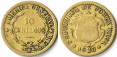 10 centimos, 1920 Costa Rica - tiraj mic 850.000 piese - Rara! foto