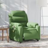 Cumpara ieftin Fotoliu electric de masaj rabatabil, verde deschis, catifea