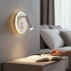 Aplica led alba cu spot 10W, 430LM, 3000K/4000k/6500k, diametru140mm