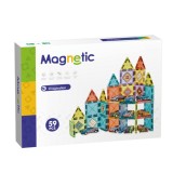 Joc magnetic - Parcarea masinutelor 59 piese (5.5 cm) PlayLearn Toys, Bufnitel