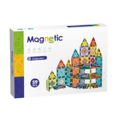 Joc magnetic - Parcarea masinutelor 59 piese (5.5 cm) foto