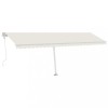 Copertina automata cu senzor vant &amp; LED, crem, 600x350 cm