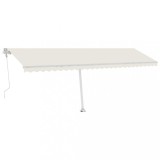 Cumpara ieftin Copertina autonoma retractabila automat, crem, 600x350 cm