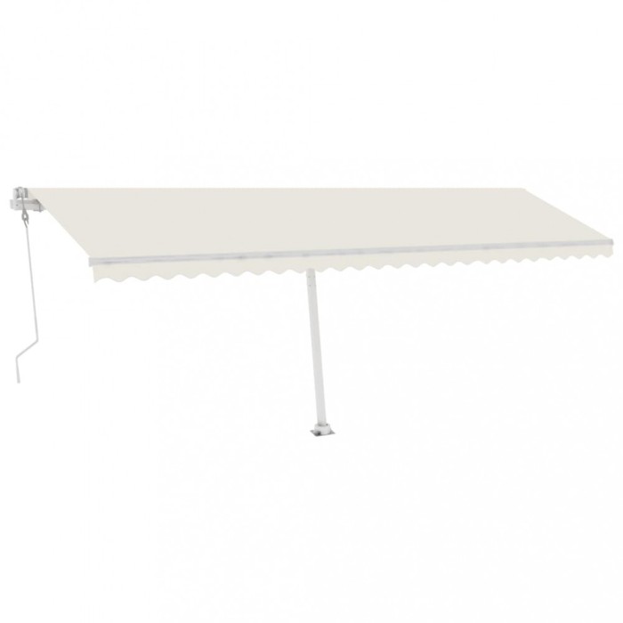 Copertina automata cu senzor vant &amp; LED, crem, 600x350 cm